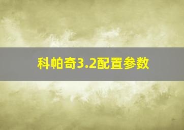 科帕奇3.2配置参数