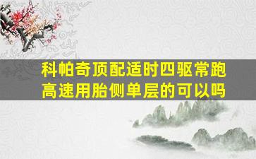 科帕奇顶配适时四驱常跑高速用胎侧单层的可以吗