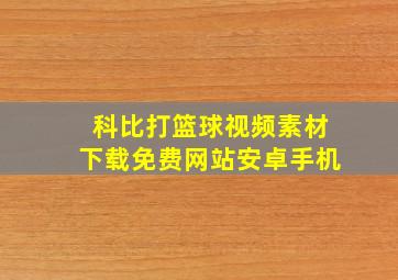 科比打篮球视频素材下载免费网站安卓手机