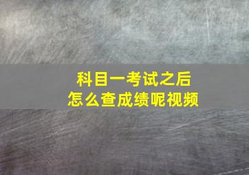 科目一考试之后怎么查成绩呢视频