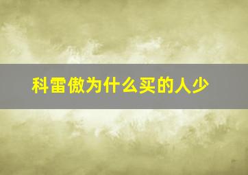 科雷傲为什么买的人少