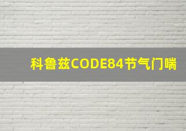 科鲁兹CODE84节气门喘