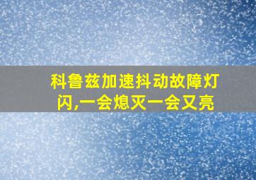 科鲁兹加速抖动故障灯闪,一会熄灭一会又亮