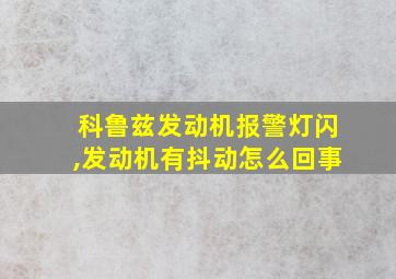 科鲁兹发动机报警灯闪,发动机有抖动怎么回事