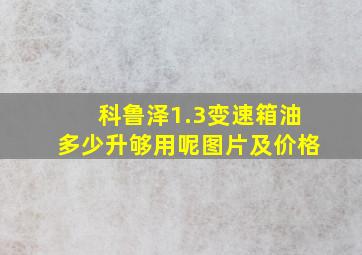 科鲁泽1.3变速箱油多少升够用呢图片及价格