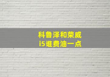 科鲁泽和荣威i5谁费油一点