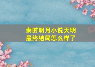 秦时明月小说天明最终结局怎么样了