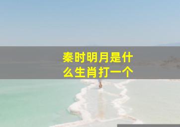 秦时明月是什么生肖打一个