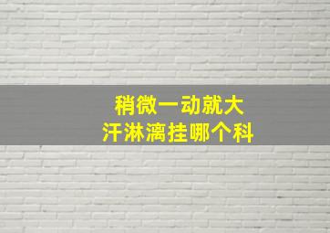 稍微一动就大汗淋漓挂哪个科