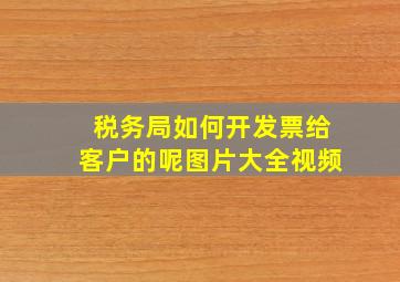 税务局如何开发票给客户的呢图片大全视频