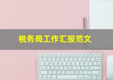 税务局工作汇报范文