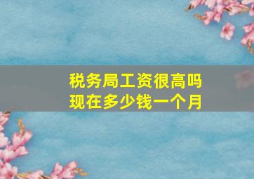 税务局工资很高吗现在多少钱一个月