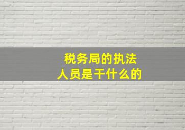 税务局的执法人员是干什么的