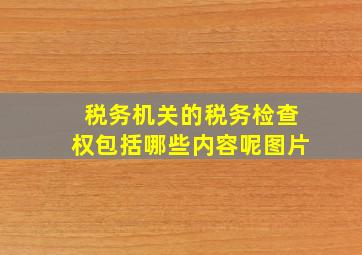 税务机关的税务检查权包括哪些内容呢图片