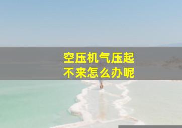 空压机气压起不来怎么办呢