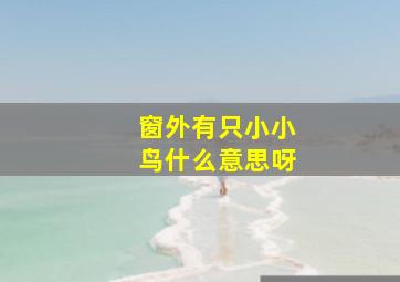 窗外有只小小鸟什么意思呀