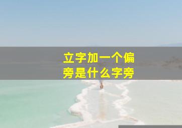 立字加一个偏旁是什么字旁