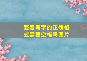 竖着写字的正确格式需要空格吗图片