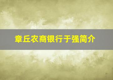 章丘农商银行于强简介