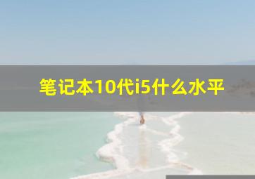 笔记本10代i5什么水平