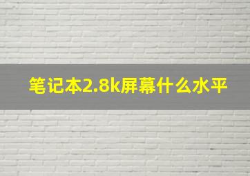 笔记本2.8k屏幕什么水平