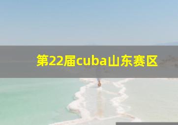 第22届cuba山东赛区