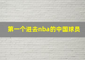 第一个进去nba的中国球员