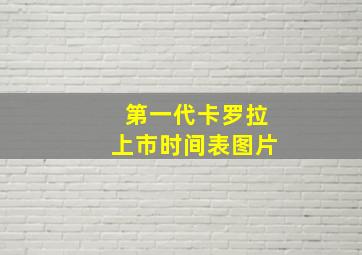 第一代卡罗拉上市时间表图片