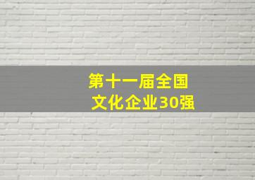 第十一届全国文化企业30强