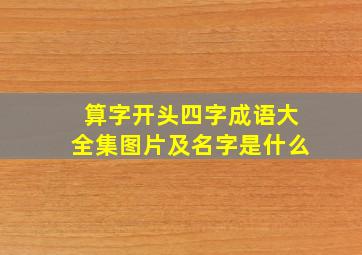 算字开头四字成语大全集图片及名字是什么