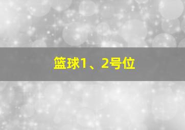 篮球1、2号位