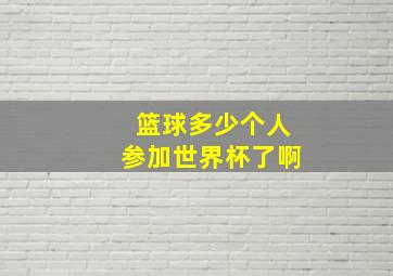 篮球多少个人参加世界杯了啊