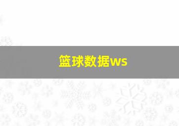 篮球数据ws