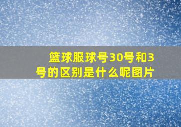 篮球服球号30号和3号的区别是什么呢图片