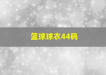 篮球球衣44码