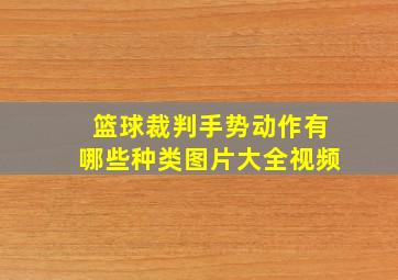 篮球裁判手势动作有哪些种类图片大全视频