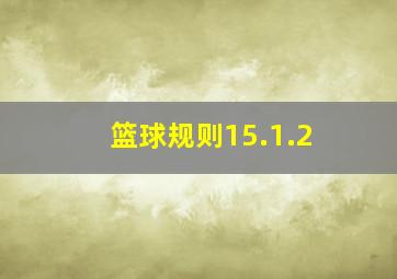 篮球规则15.1.2