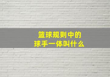 篮球规则中的球手一体叫什么