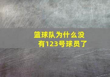 篮球队为什么没有123号球员了