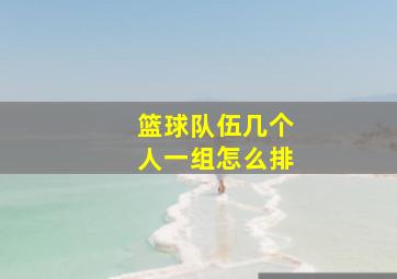 篮球队伍几个人一组怎么排