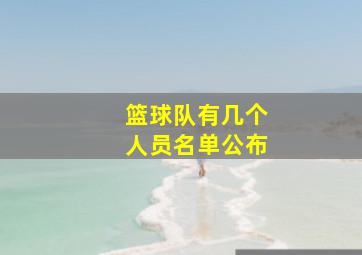 篮球队有几个人员名单公布