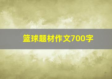 篮球题材作文700字