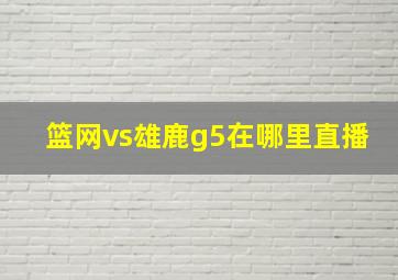 篮网vs雄鹿g5在哪里直播