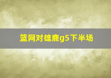 篮网对雄鹿g5下半场