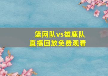 篮网队vs雄鹿队直播回放免费观看