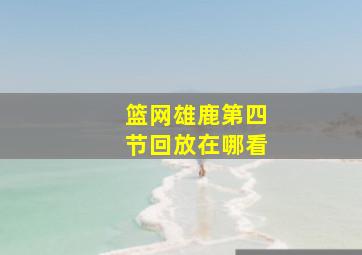 篮网雄鹿第四节回放在哪看