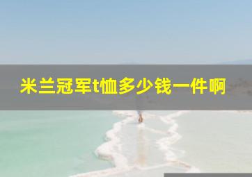 米兰冠军t恤多少钱一件啊