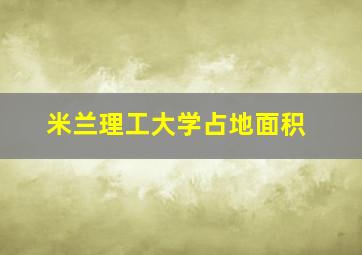 米兰理工大学占地面积