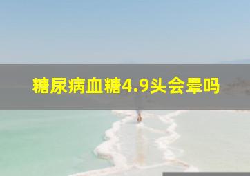 糖尿病血糖4.9头会晕吗