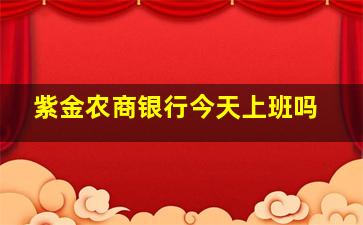 紫金农商银行今天上班吗